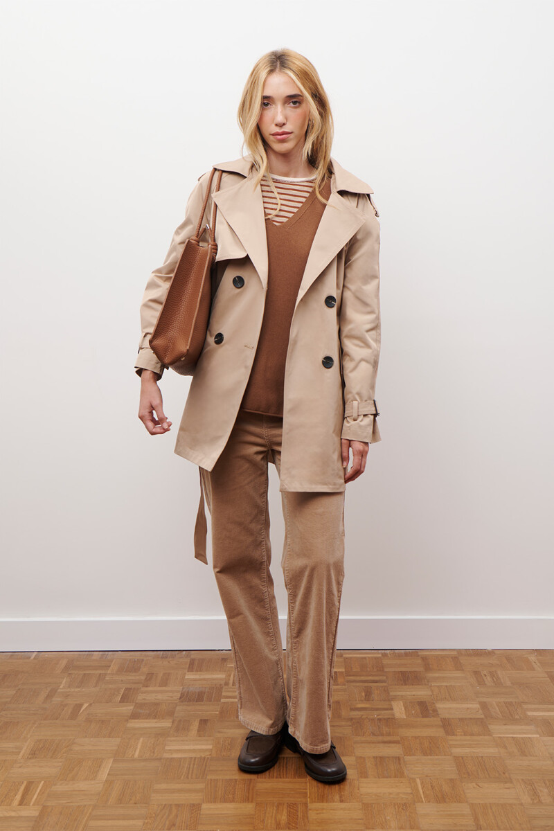 TRENCH CAPUCHA MIDI BEIGE
