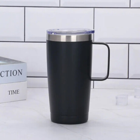 Vaso térmico de 500 ml con manija y tapa transparente Sc