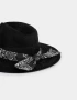 Sombreros Romántico Sombrero Con Trim - Negro