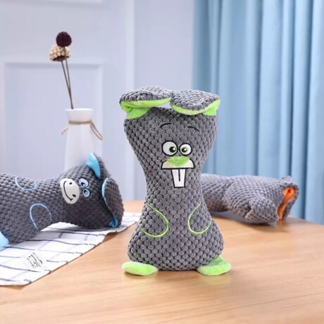 Juguete de Peluche Diseño Animal con Orejas y Silbato para Perro Verde