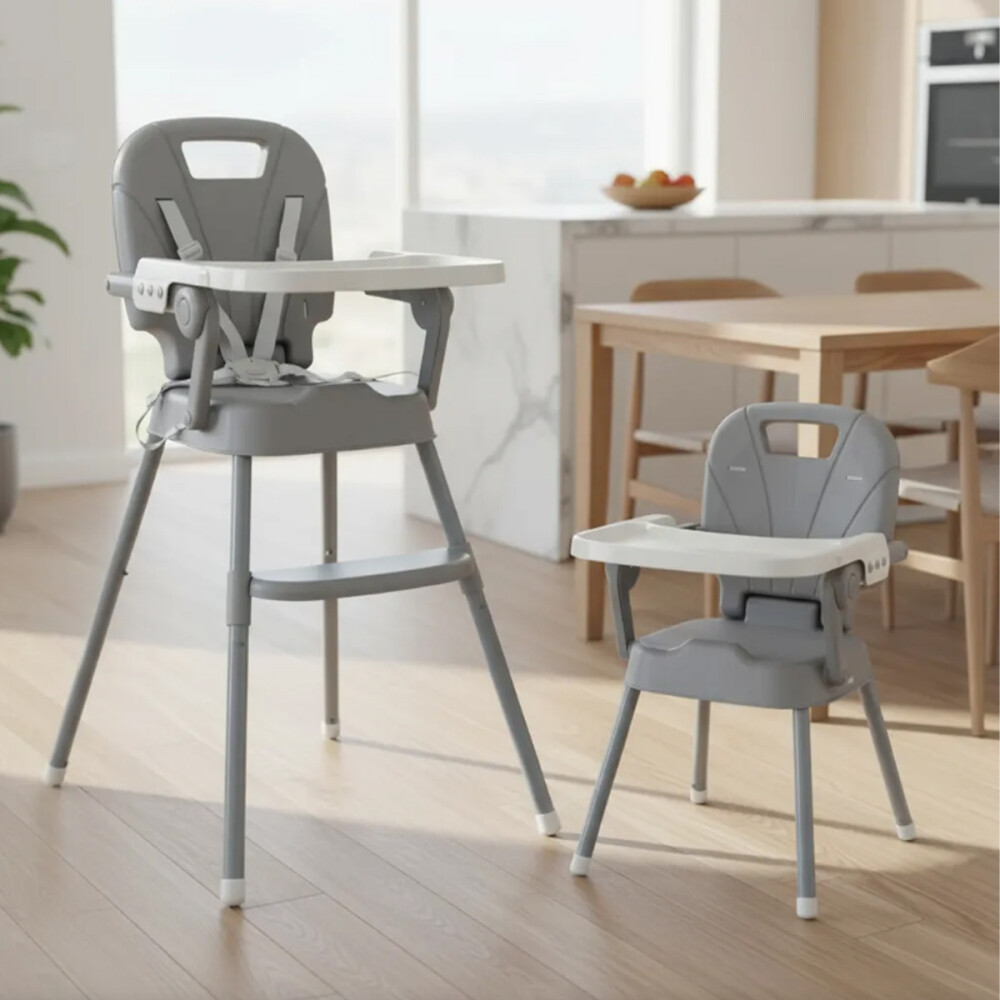 Silla De Bebe 3 En 1 Multiuso Sillita Gris