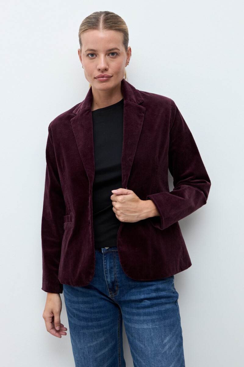 Blazer de pana ciruela