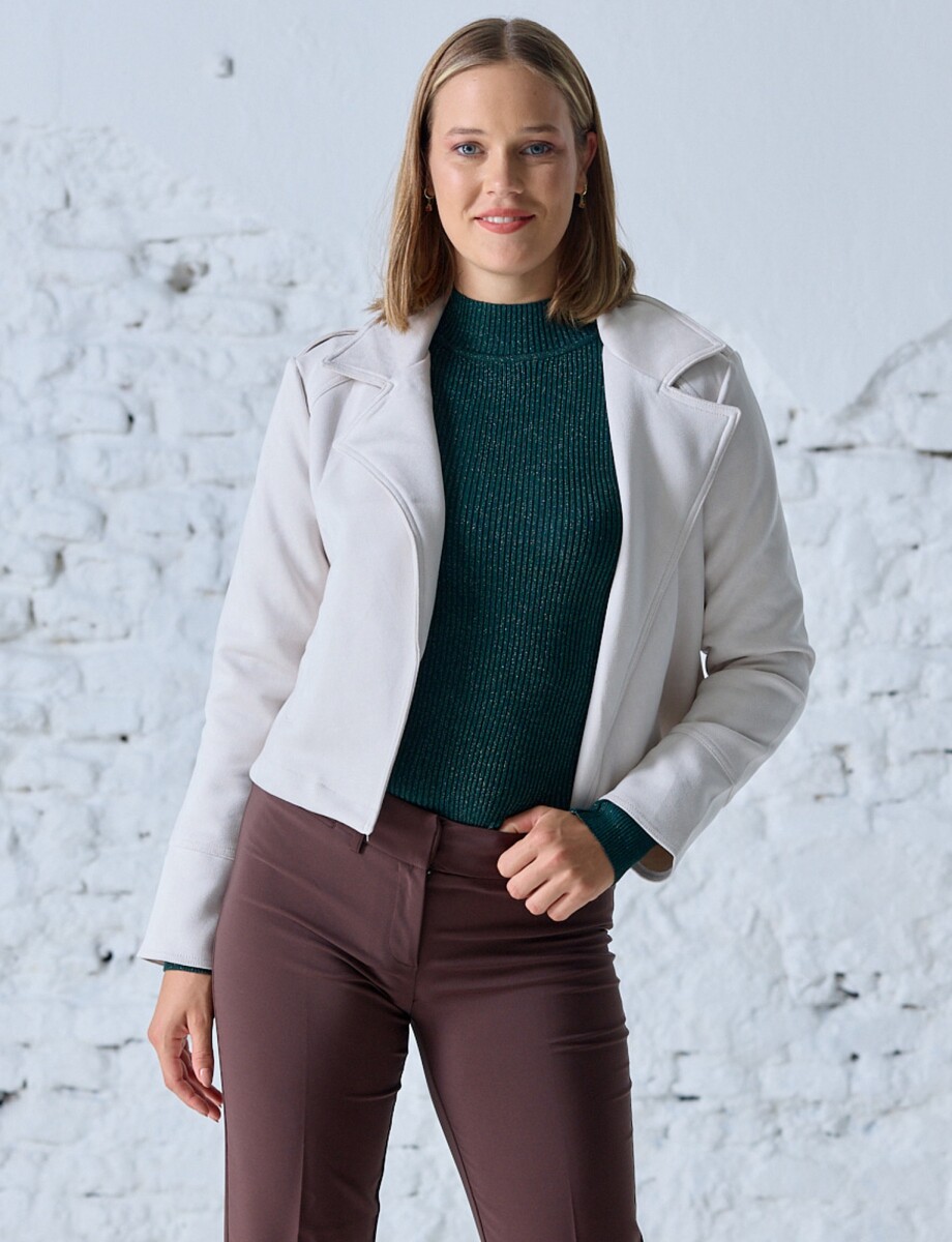 Chaqueta Suede - Beige Claro 