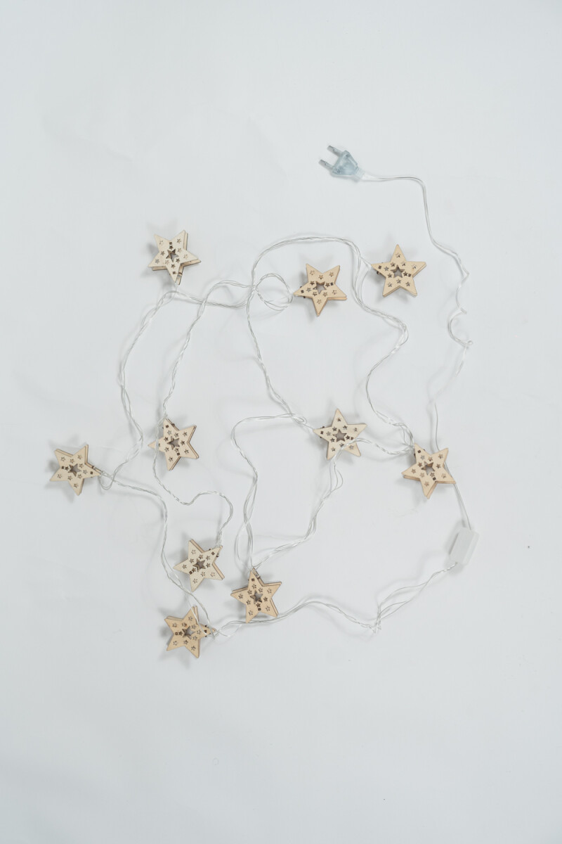 Luces Guia 10 Luces Estrella, 3.0m, Luz Calida - Color Unico