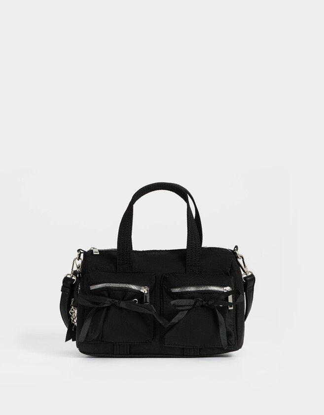 City Cartera City Con Moños - Negro