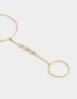 Pulseras Flexibles Pulsera Flexible Strass Con Anillo - Dorado