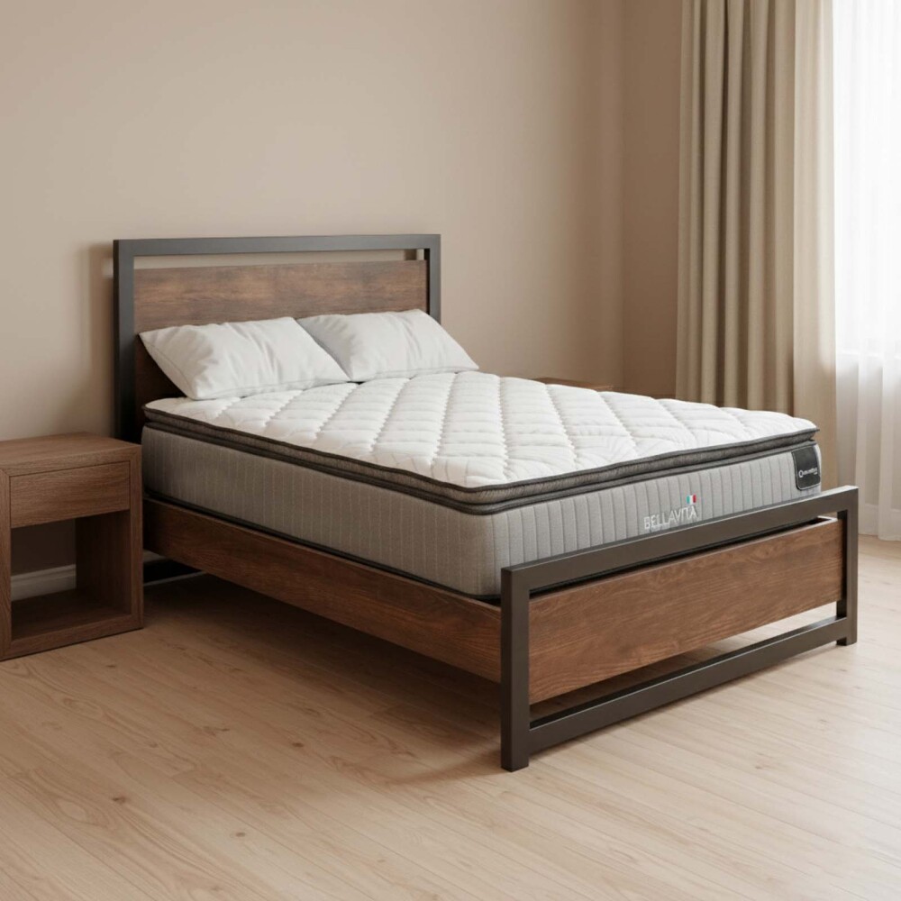 COLCHÓN SUPER KING RESORTESPOCKET GRIS BELLAVITA