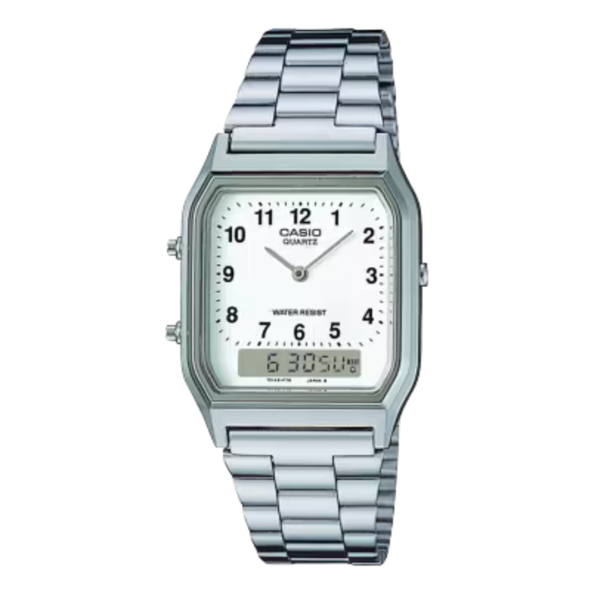 Reloj Casio Retro AQ230A - 7AMQYDF unisex - Plateado 