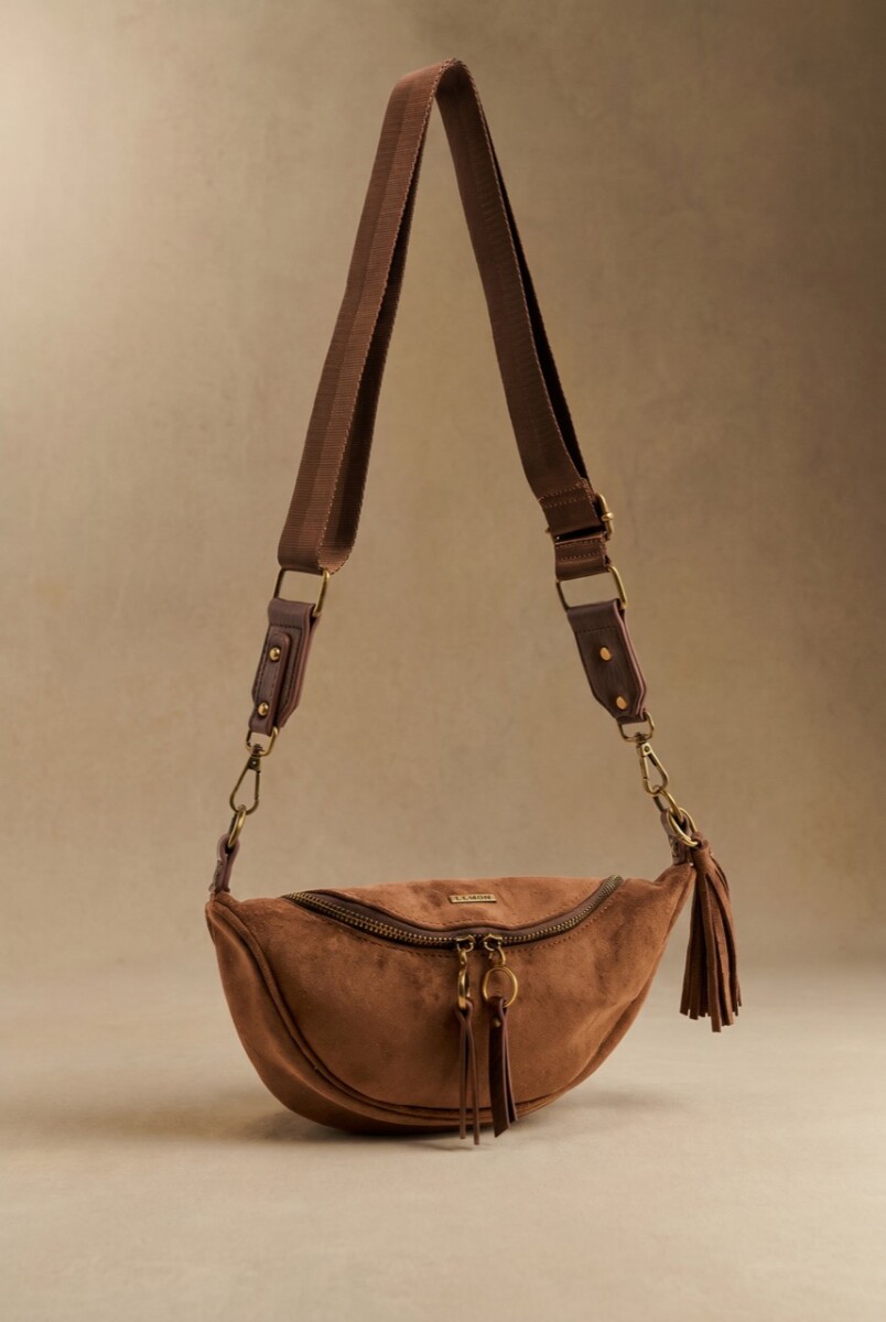 Cartera Gamuza Vegana - Chocolate 