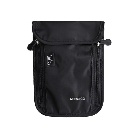 Porta pasaporte negro