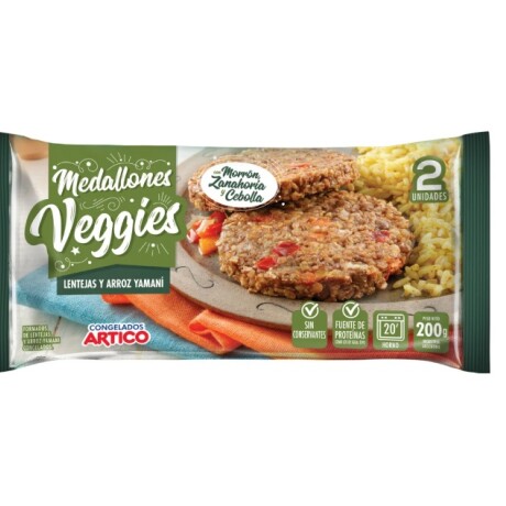 Medallón veggie 2 uds lentejas y arroz Medallón veggie 2 uds lentejas y arroz