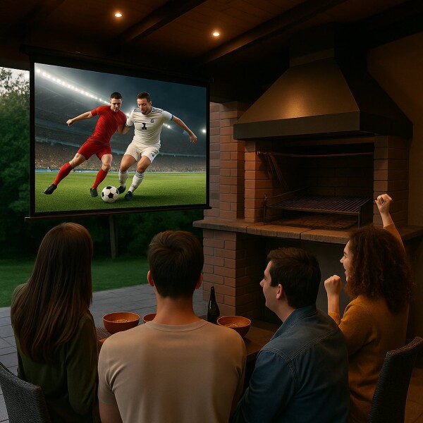 Pantalla De Proyeccion Con Tripode 100 Pulgadas Retractil HD Variante Color Negro
