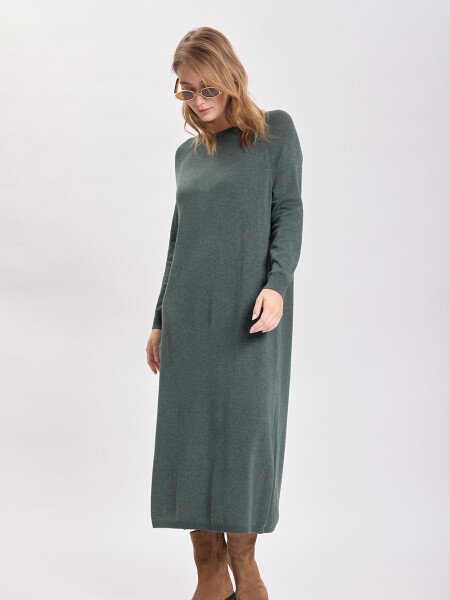 Vestido largo punto Verde