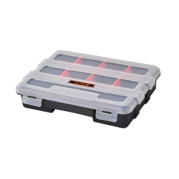 Caja organizadora base negra tapa trans. de 8 div TT0020