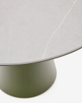 Mesa de exterior Tudons de aluminio con tablero de cerámica verde, Ø120 cm Mesa de exterior Tudons de aluminio con tablero de cerámica verde, Ø120 cm