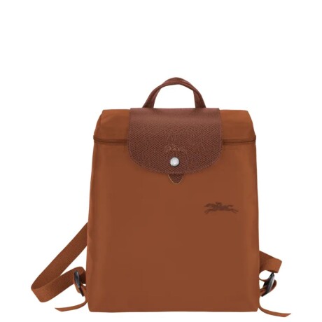 Longchamp -Mochila Longchamp plegable de nylon con cierre, Le pliage M Marrón