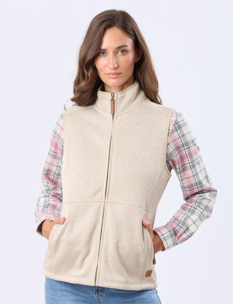 CHALECO CUELLO ALTO Beige