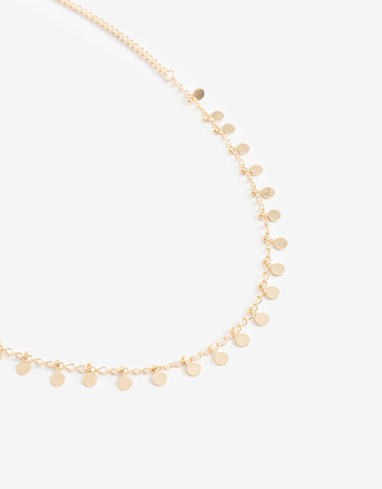 Collares Cortos Metal Collar Corto Metal Delicado - Dorado