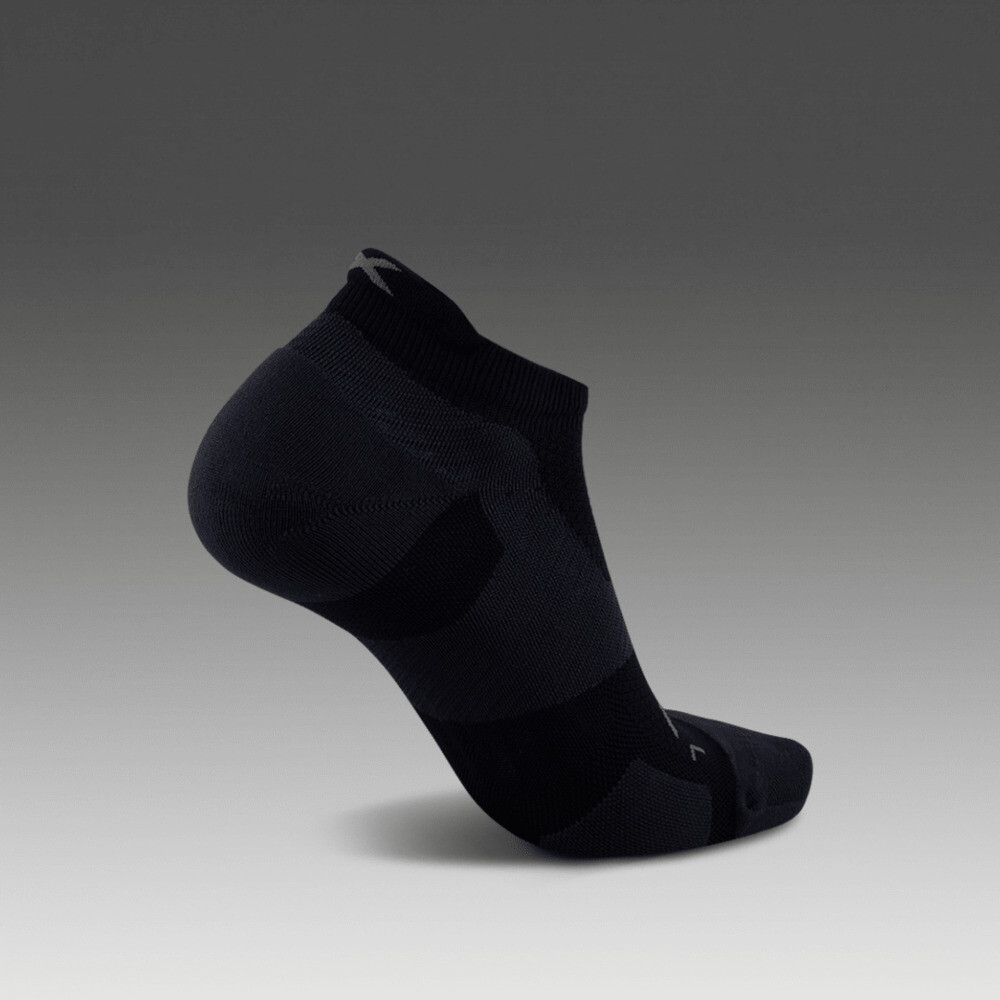 Medias Running Vectr Light Cushion No Show Compression Unisex Black/titanium