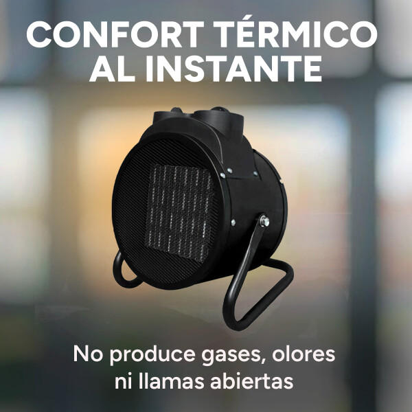 Caloventilador Cañon 2000W Eléctrico Potente 3 Modos Estufa Variante Color Negro