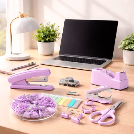 Kit Para Escritorio Completo Lila