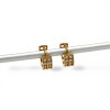 Caravanas Aros Zirconia doble fila y oro - Oro bajo - Zirconia- CA8149 conpiedra