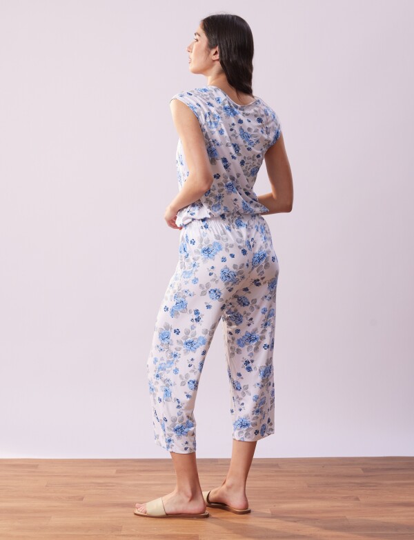 Pijama Con Capri BLANCO/MULTI