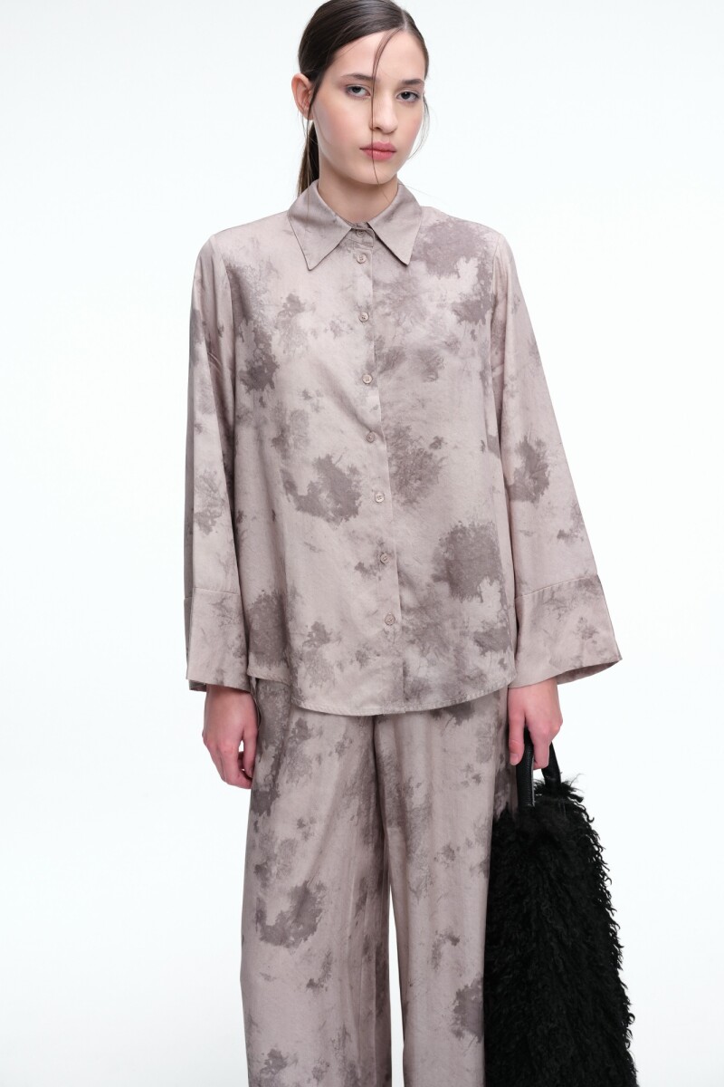 CAMISA OVER PRINT Gris