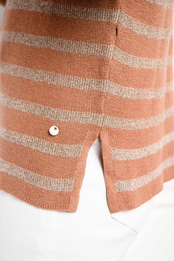 Sweater Rayado Rosa