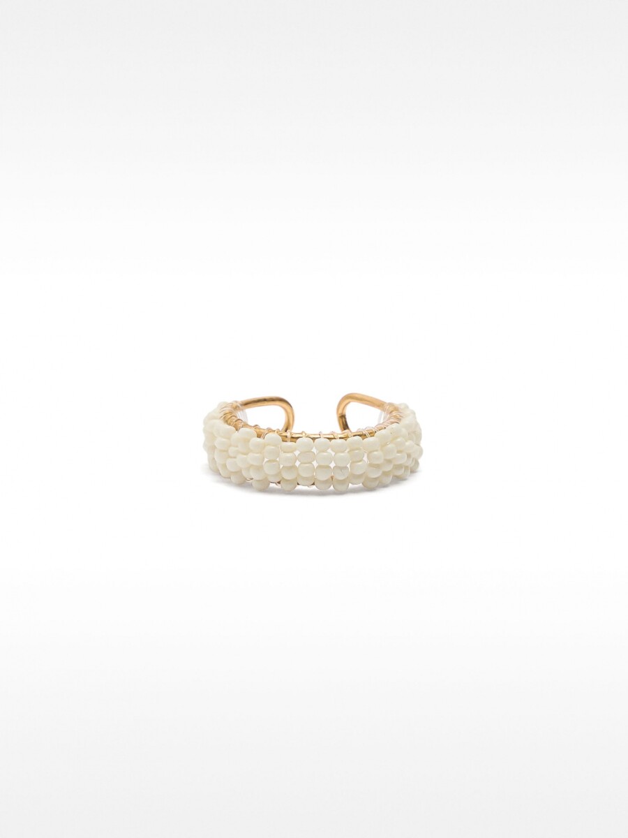 Anillo Con Abalorios blanco