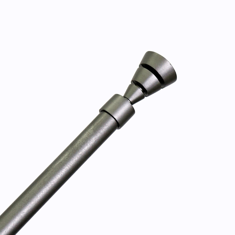VARA METAL PLATA P/CORTINA 122-218CM Unica
