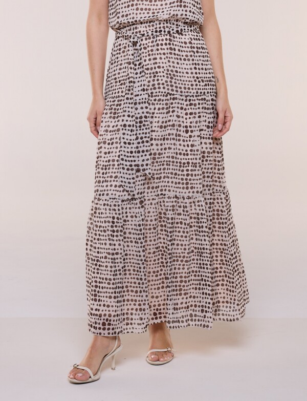 Vestido Maxi Lunares BEIGE/MULTI