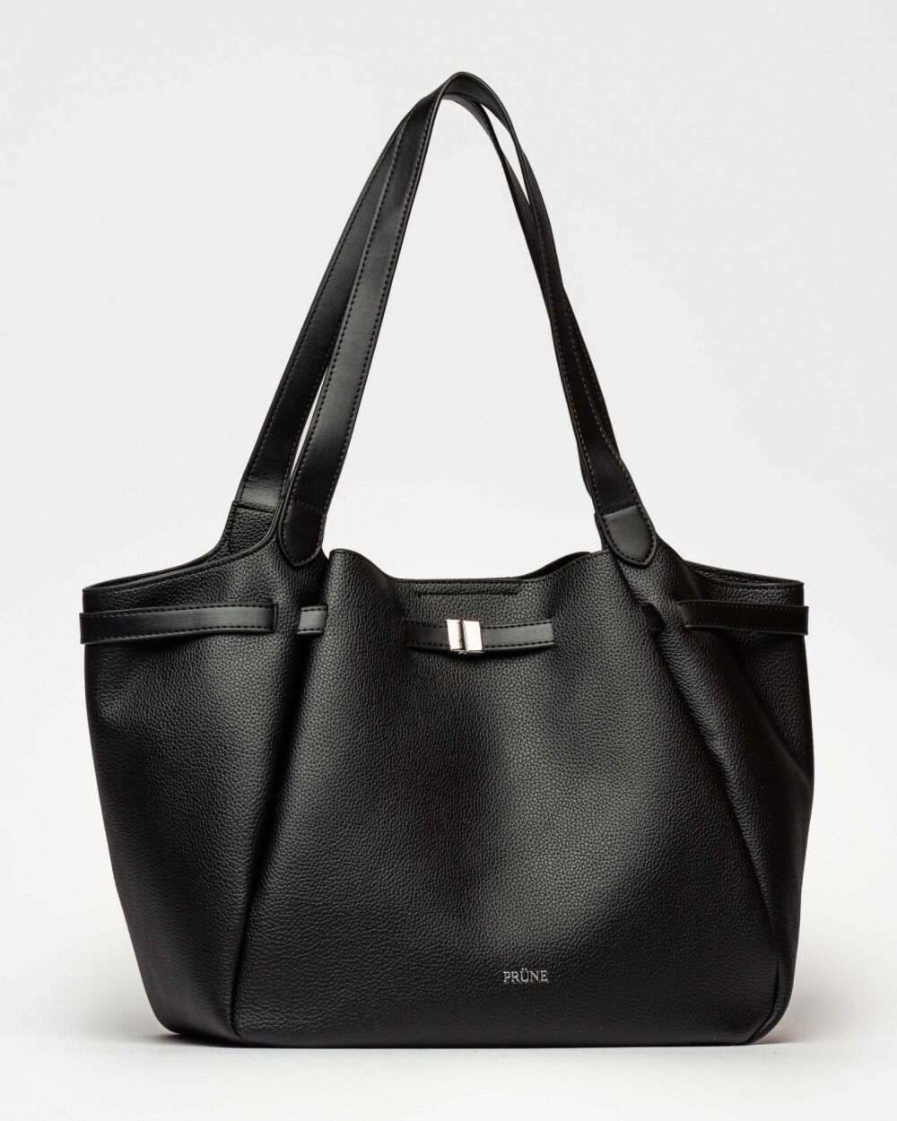 Bolso Marble en efecto cuero graneado Negro