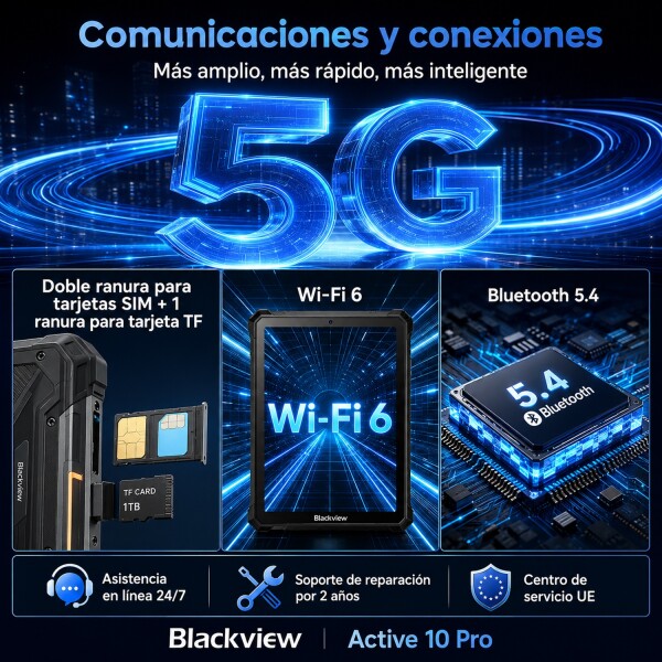 Tablet Blackview Active 10 Pro 36gb (12+24)gb Ram 256gb 5g TABLET BLACKVIEW 10 PRO 5G 12+24/256 BK