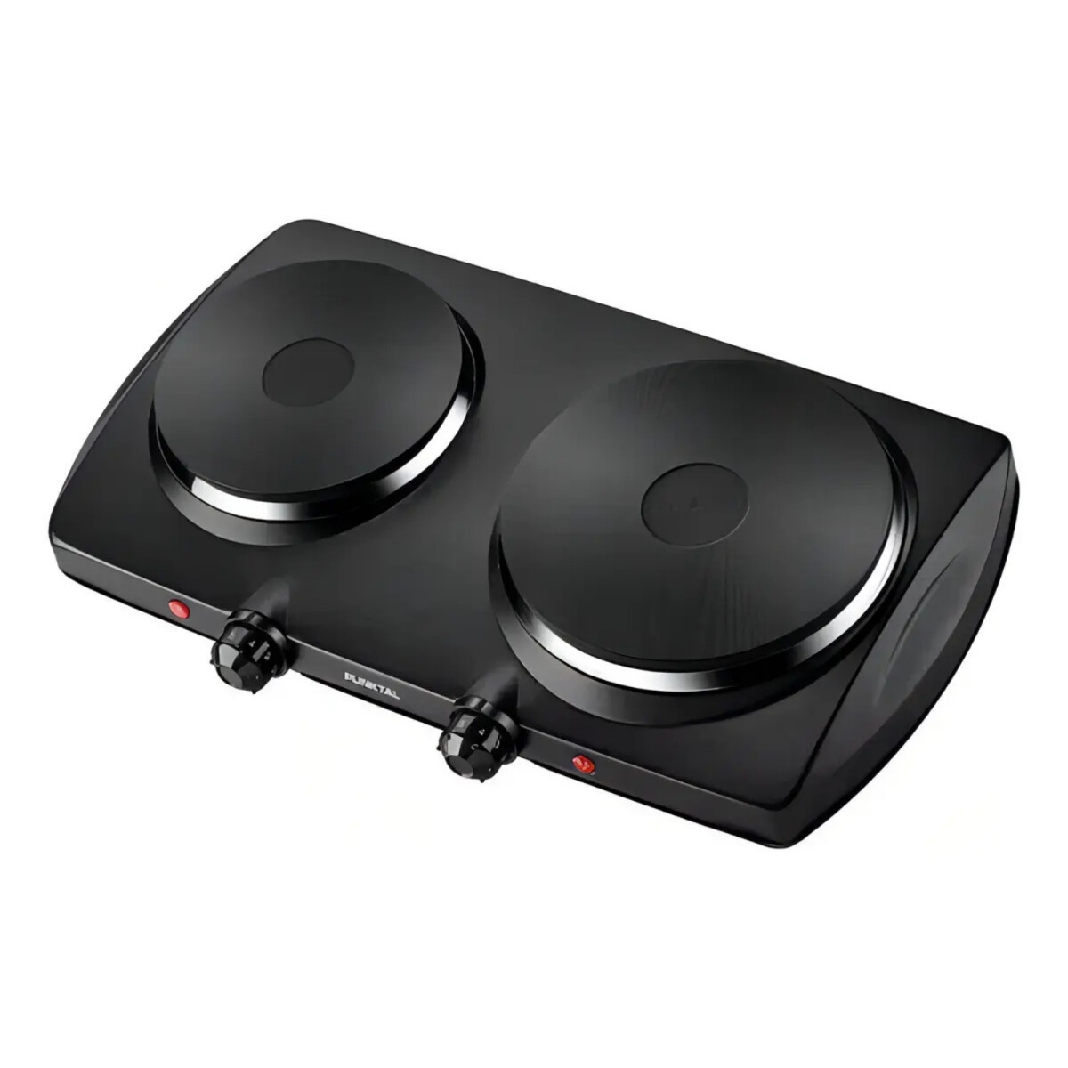Anafe Eléctrico Punktal 2 Discos 1500w Con Termostato Negro 