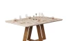 Juego De Comedor - 6 Sillas + Mesa Vidrio - Celeste Blanco / Blanco