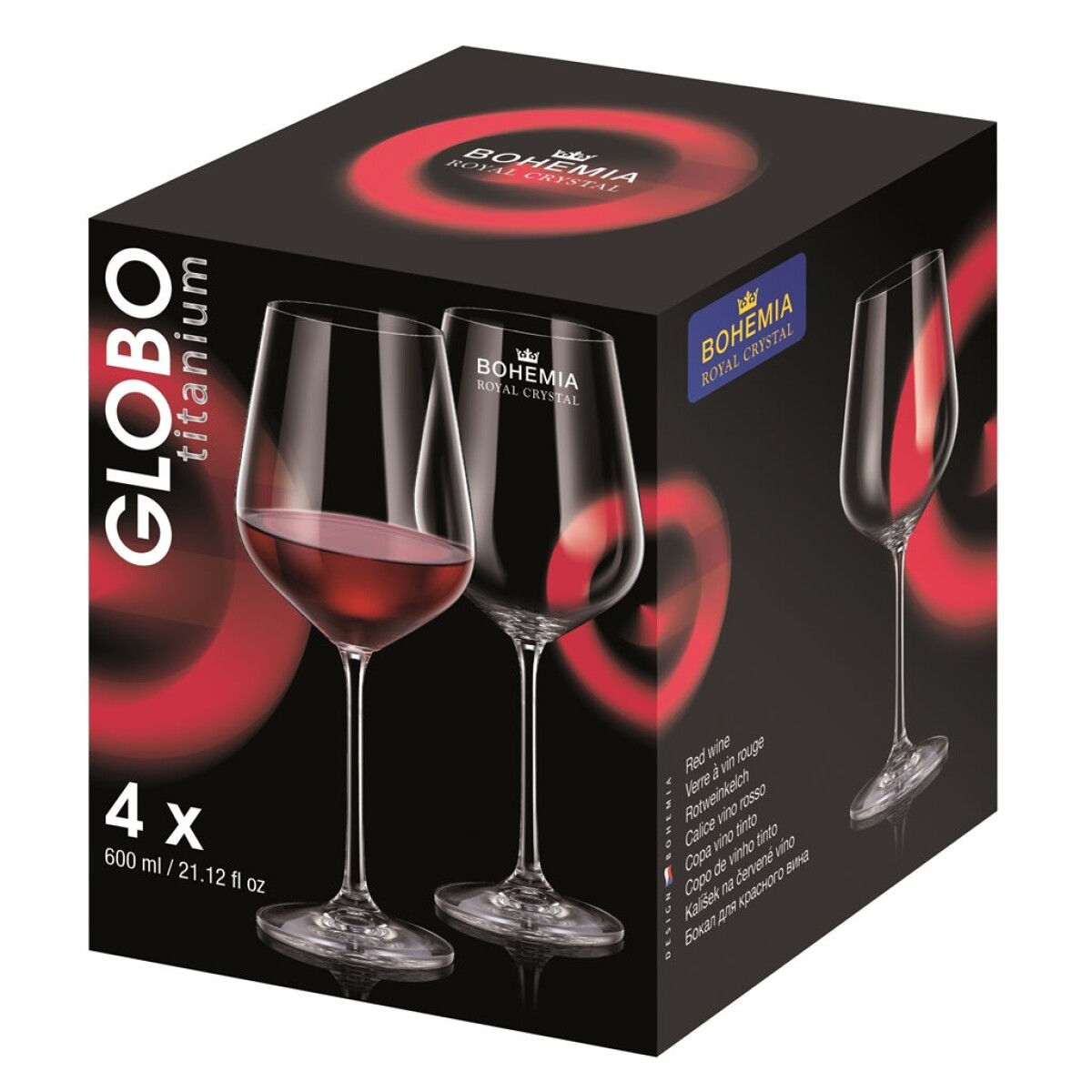 SET 4 COPA VINO 600ML GLOBO BOHEMIA 