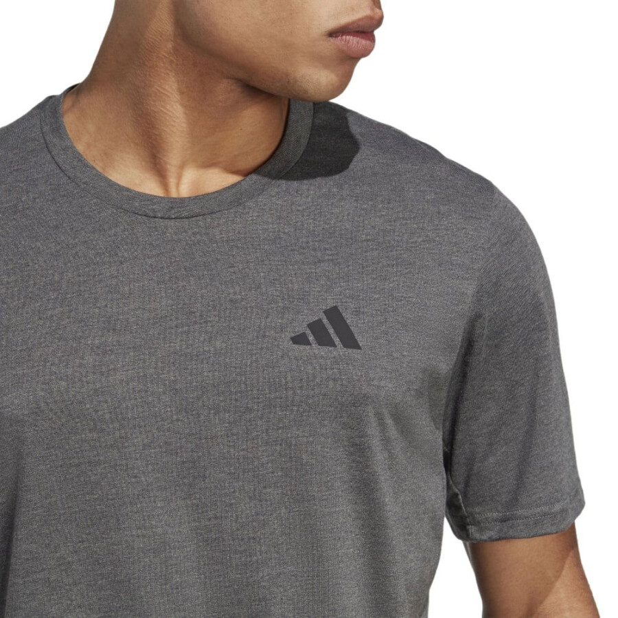 Remera de Hombre Adidas Train Essentials Feelready Gris - Negro