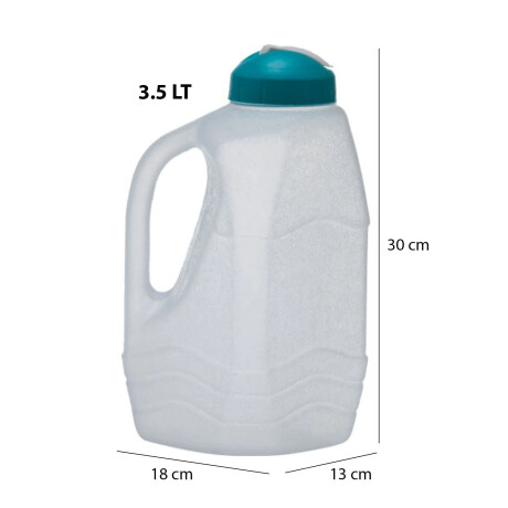 Botella Plástica Paramount 3.5Lt con Tapa Pico Vertedor Asa Azul