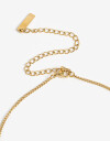 Cadena Corta con Dije Metal Collar Acero Inicial L - Dorado