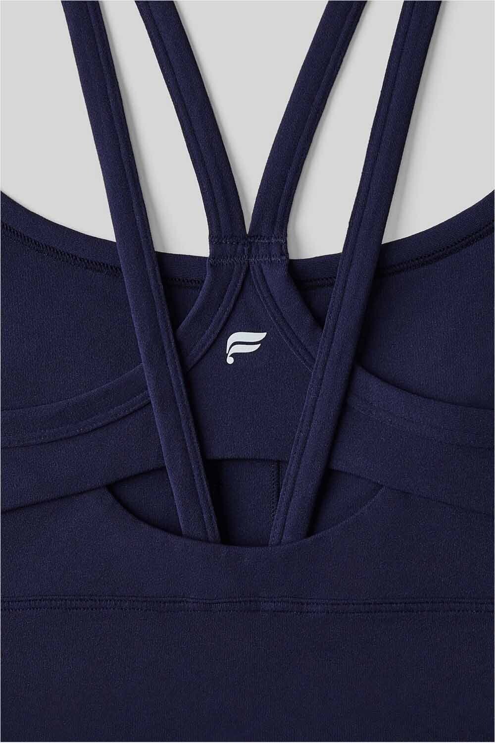 Top Principal Longline Medium Impact Sports Bra Mujer Deep Navy
