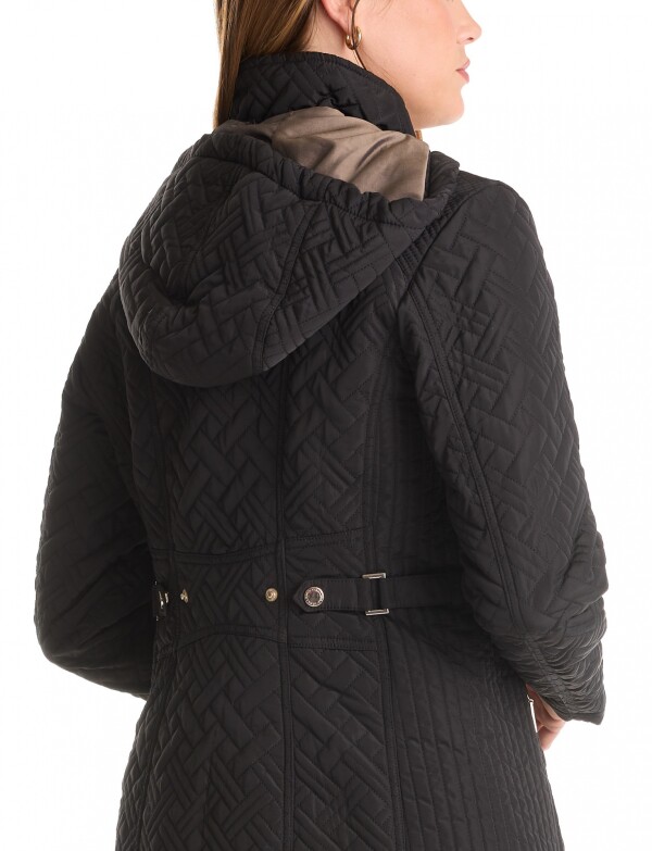Campera Capitoneada & Cintura Ajustable NEGRO