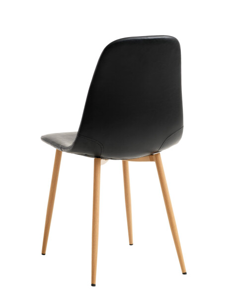 Silla de comedor JONSTRUP polipiel negro Silla de comedor JONSTRUP polipiel negro