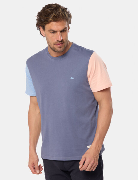 REMERA LISA COMBINADA Lila