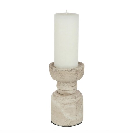 CANDELABRO SMALL TERRACOTA NATURAL-BEIGE OLD