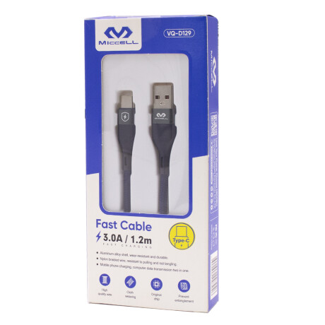 Cable Tipo C Miccell 3a 1.2m Azul Cable Tipo C Miccell 3a 1.2m Azul