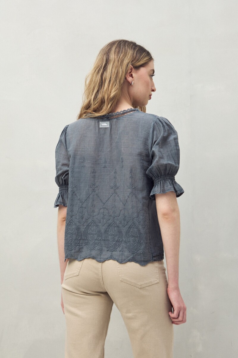 BLUSA MILAN Gris Crema