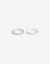 Sets Anillos Strass Set De Anillos Corazón Cubic - Plateado