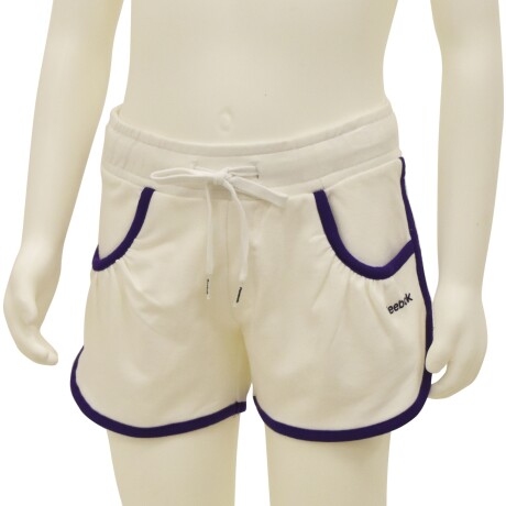 Short Deportivo Reebok para Niñas y Jóvenes Urbano y Casual Blanco