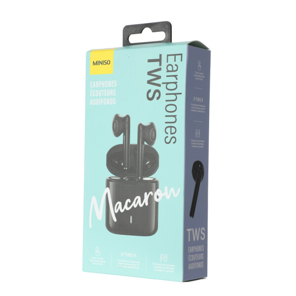 Auriculares macaroon negro